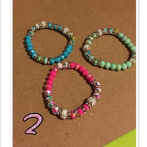 Beaded bracelet and shamballa bracelet - Picture 2 of 2